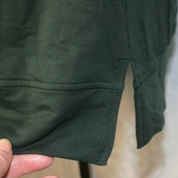 Dark Green T-Shirt with Hoodie Pocket - Picture 4 of 5